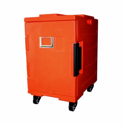 China Hot Food Cart For Food 4+ Hours Hotel Equipment 86L Front Loading Hot Or Cold Food Cart Food Transport Boxes for sale