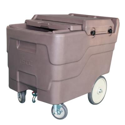 China 110L Roto Molded Sliding Ice Cart Movable Ice Bins Keep Fresh SB1-C11O for sale