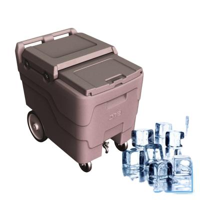 China PE& PU Insulated Mobile Ice Storage Cart Ice Cart Ice Cooler Cart for sale