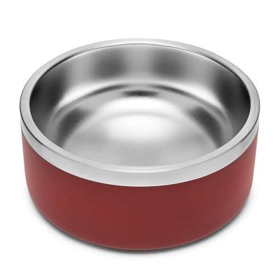 China Eco Friendly Stored No Spill 32oz Double Wall Insulated Stainless Metal Dog Bowl Luxury With Logo for sale