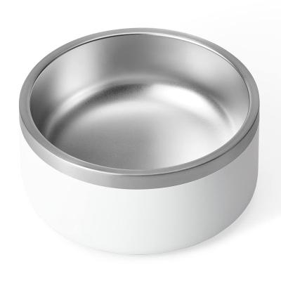 China Stocked Customize Metal Powder Coated Wholesale 32oz Stainless Steel Dog Feeder Water Food Bowl for sale