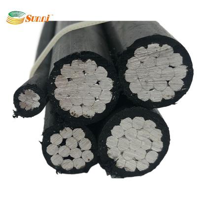 China ABC aerial bundle cable triple gammarus cable electro galvanized stay wire low price 120mm2IEC ABC AERIAL cable for sale