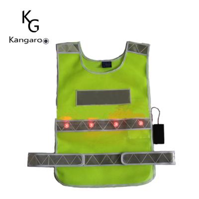 China Custom Made Funny Reflective High Obvious Safety Led Reflective Vest Cheap Led Vest Reflective For Traffic for sale