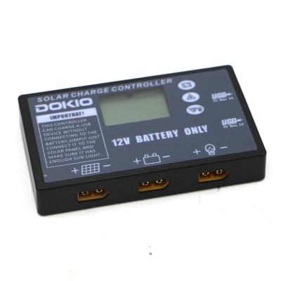 China Dokio 12V 20A PWM Solar Charger Controller For Solar Panel LCD Display Show Solar Regulator with USB for sale