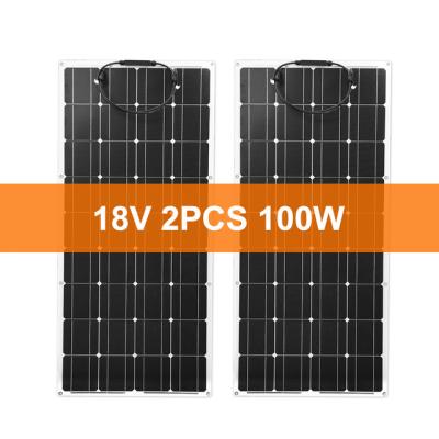 China 2PCS 12V 100W (W) mm flexible solar panel monocrystalline solar panel (l)1180 x540 mm for sale