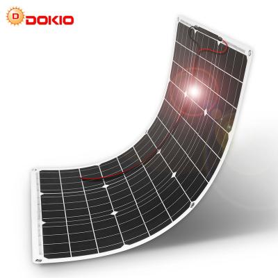 China 50W 18V DOKIO Top Selling Flexible Solar Panel For Solar Battery Charging Boat Car Solar Kit 158.75mmx158.75mm for sale