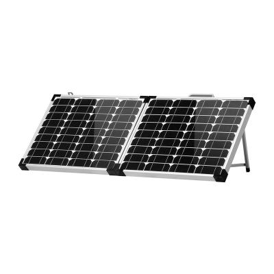 China Good Quality 80W Dokio 156.75mmx156.75mm Folding Mono Solar Panel Solar Kit For Camping for sale