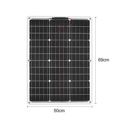 China 50W 18V Flexible Solar Panel For Solar Battery Charging Boat Car Solar Kit 156.75mmx156.75mm for sale