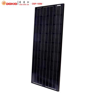 China 105W High Quality Monocrystalline Black Pv Solar Module Solar Panel China 125mmx125mm for sale