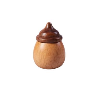 China Other Hot Sale Small Cylinder Shaped The New Arched Baby Tooth Baby Hair Storage Solid Wood Vintage Box for sale