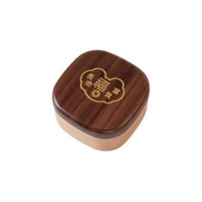 China Other High Quality Rectangular Solid Square Foetal Hair Original Peace Lock Wood Storage Box With Lock for sale