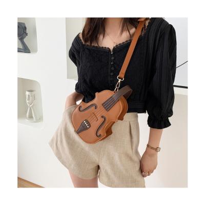 China PU guitar organ violin violin simulation personality high quality new fashion female backpack creative cross-body bag for sale