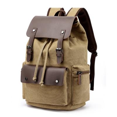 China New Vintage Anti-theft Men Backpack Fashion Style Canvas School Student Bags Computer Bag Travel Backpacks for sale