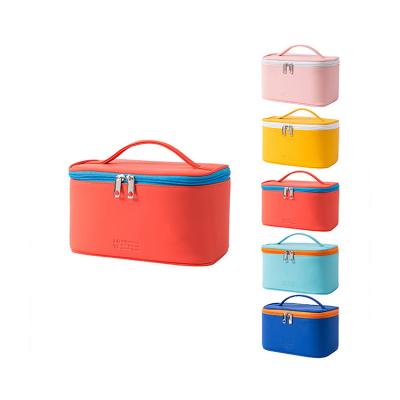 China 2021 New Fashionable Custom Cosmetic Bag Beauty Brush Women Split Multi Functional Portable Travel Storage Makeup Case for sale