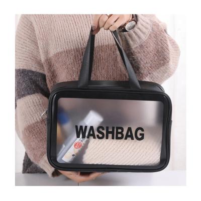 China Fashionable Travel PVC Cosmetic Bags Women Clear Transparent Makeup Bag Travel Accessories Make Up Tote Handbags Case for sale