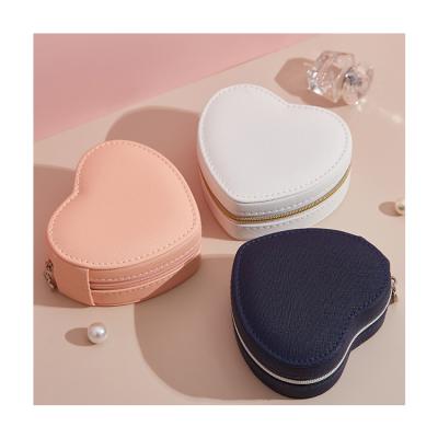 China Small Fashionable Heart Shaped Ring Earrings Bracelet Jewelry Storage Bag Jewelry Box for sale