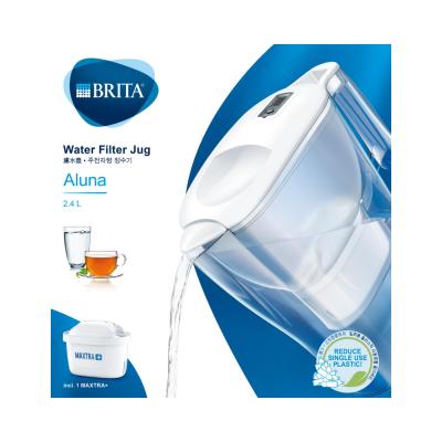 China Wholesale Household Manual Pitcher New Arrival Aluna White 2.4L Cool Water Filter Jug for sale