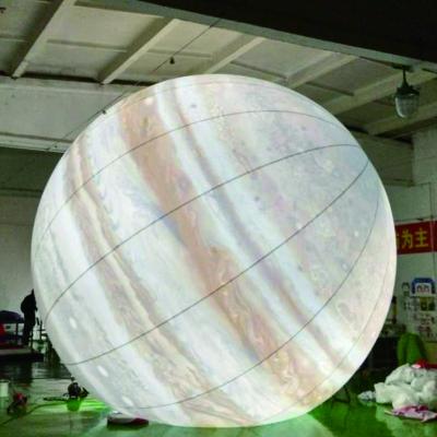 China Inflatable LED Balloons Inflatable PVC Planet Balloon For Exhibition Show Customized for sale