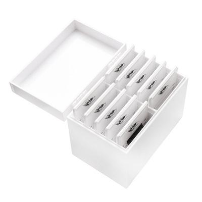 China Raytop Viable Custom 10 Eyelash Extension Holder Acrylic Pmma Perspex Lash Storage Box for sale