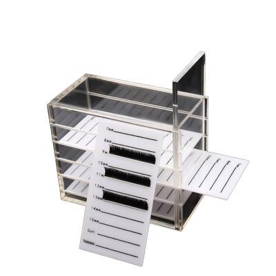 China Hot Viable High Quality Acrylic Makeup Cosmetic Case Organizer 5 Layer Acrylic Eyelash Storage Box for sale