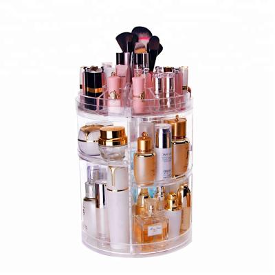 China 360 Rotating Acrylic Cosmetic Container Makeup Organizer for sale