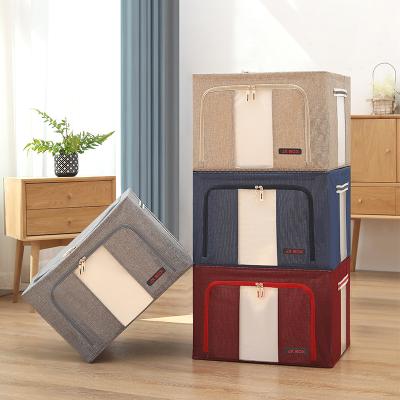 China New Large Zipper Quilt Cover Storage Box Sustainable Foldable Storage Bag Clothes Organizer Storage Bag for sale