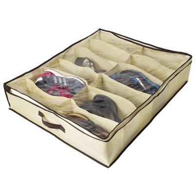 China New Eco-Friendly Portable Space Saver Boxed Storage Shoe Organizer Under Bed for sale