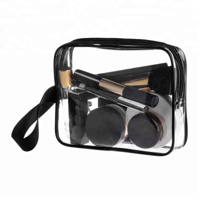 China Women's Eco-friendly Travel Cosmetic Bag PVC Prepare Clear Toiletry Bag With Zipper for sale