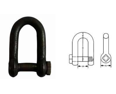 China Gegalvaniseerde heftoestellen Lifting D Shackle Chain Met Square Head Screw Pin Te koop