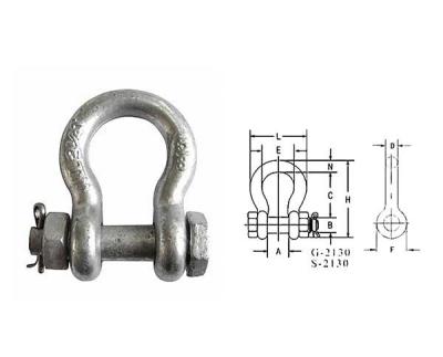 China Industriële boortyp Hoist accessoires Keten Anker Shackle Te koop