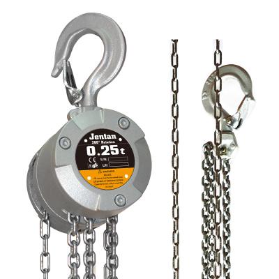 China JTVX Aluminium Chain Hoist Lightweight 0.25T 360° Rotating for sale