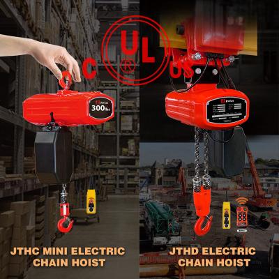 Cina JTHD Heavy Duty Industrial UL Certified Electric Chain Lift Single Phase (Solo fase per sollevamento elettrico a catena) in vendita