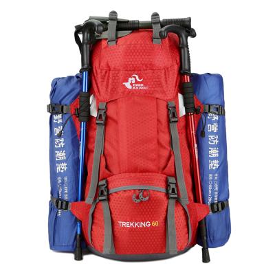 China New Design 60L Waterproof Outdoor Multifunctional Backpack Increasing Camping Bag In Large Capacity Waterproof Bag for sale