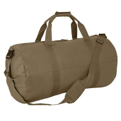 China Vintage Army Cargo Gym Storage Canvas Fleece Military Shoulder Bag for sale