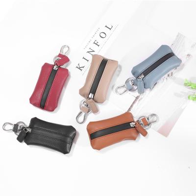 China Durable New Style Around Large Capacity Fashion Car Key Holder Genuine Leather Bags for sale