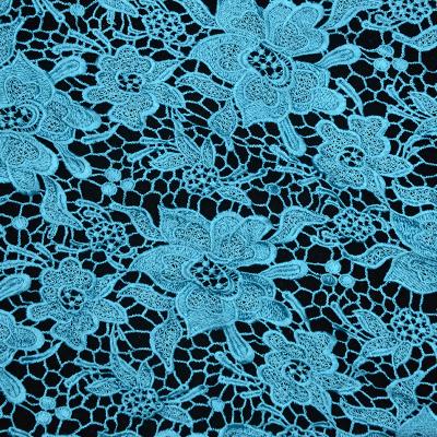 China Viable Polyester Guipure Cord Lace Fabric Lightweight Lace Fabric For Making Dress Wholesale for sale