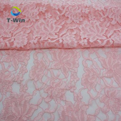 China Water Soluble Nylon Stretch Lace Material Guangzhou Composition Lace Fabric Scallop For Lingerie for sale