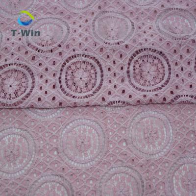 China Viable Purple Lace Fabric Knit Floral Lace Lingerie Stretch Lace Fabric Dubai By The Yard for sale