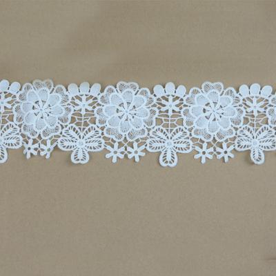 China Water Soluble Amazon Braid Lace Trim Scallop Trim Lace Doily Hot Making Wide Scallop Trim Lace Trim for sale