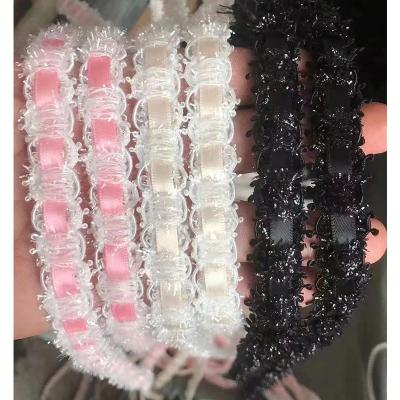 China Hot Selling Water Soluble Fringe Lace Trim Elastic Satin Trim 2 Inch China Trim 1 cm Hempt Fable Lace Trim for sale