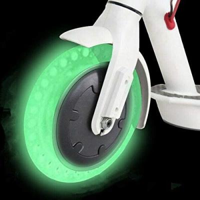 China Durable tires 8.5 inch solid honeycomb tire for MI m365 scooter/gotrax explosion-proof gxl scooter V2/Hover-1 fluorescent green wheel for sale