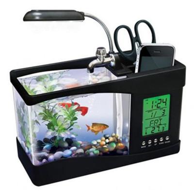 China Mini best fish tank plastic fish tank small viable white desktop fish tank wholesale fish tank for sale