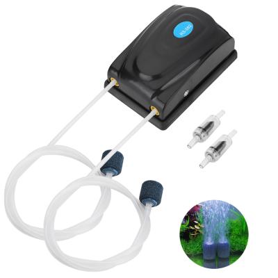 China Small Oxygen Pump Double Hole Viable Single Hole Fish Tank Silent Aquarium Oxygen Pump Aquarium Compressor for sale