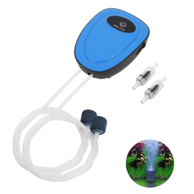 China Rs-313/314fish Tank Oxygen Pump AC/DC Viable Aquarium Aerator Pump For Outdoor Fish Tank Oxygen Silent Pump for sale