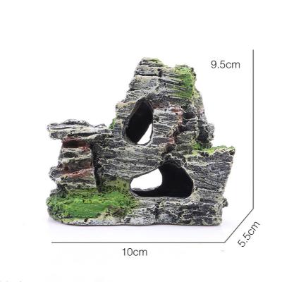 China Wholesale Viable Resin Rockery Treehouse Cave Bridge Fish Tank Decoration Aquarium Accessories for sale