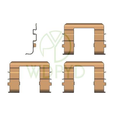 China ACCESSORIES DA0171100 BRAKE PAD MOUNT KIT FOR HYUNDAI H-1 FOR KIA CARNIVAL FOR SUMITOMO 79351744 H-1 Kasten SYSTEM 109-1744 PFK584 2452 for sale