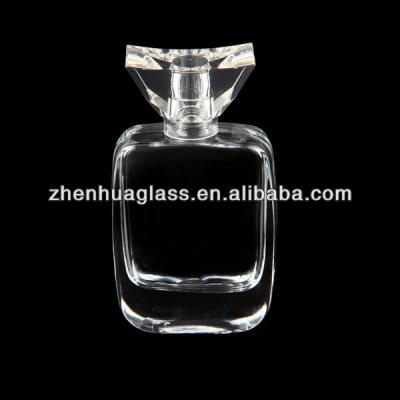 China Perfumery 50ml glass perfume bottle with pump sprayer and surlyn cap for sale