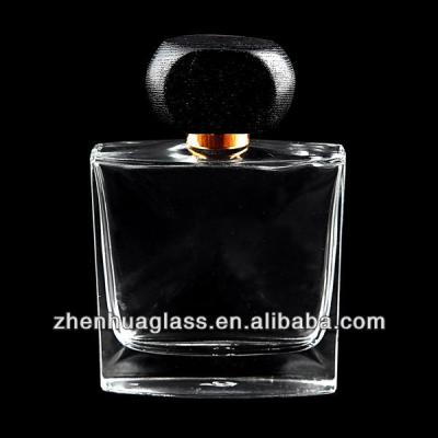 China Perfume 100ml Perfume Glass Bottle With Wooden Perfume Cap for sale