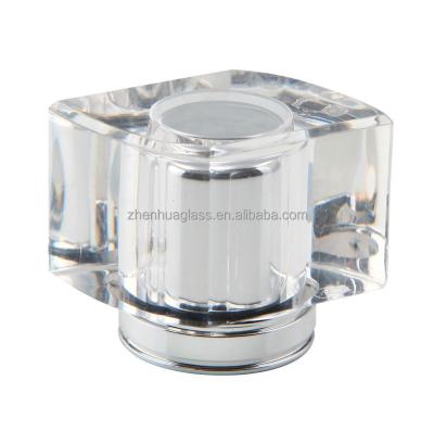 China Alcohol Resistance Clear Plastic Cap With Vacuum Metallized PP Inner For Glass Bottle Perfume for sale