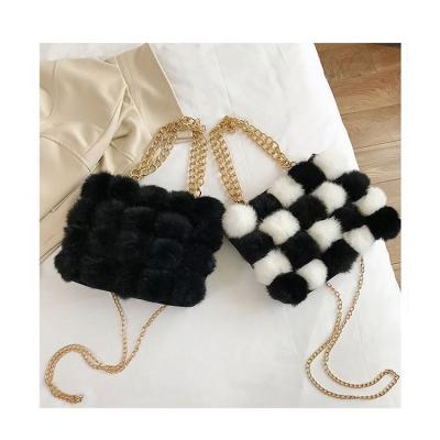 China Fashion Purses Women's Handbags Hot Selling Hairy Fur Bags Women's Purses Luxury Handbags For Women 2021 for sale